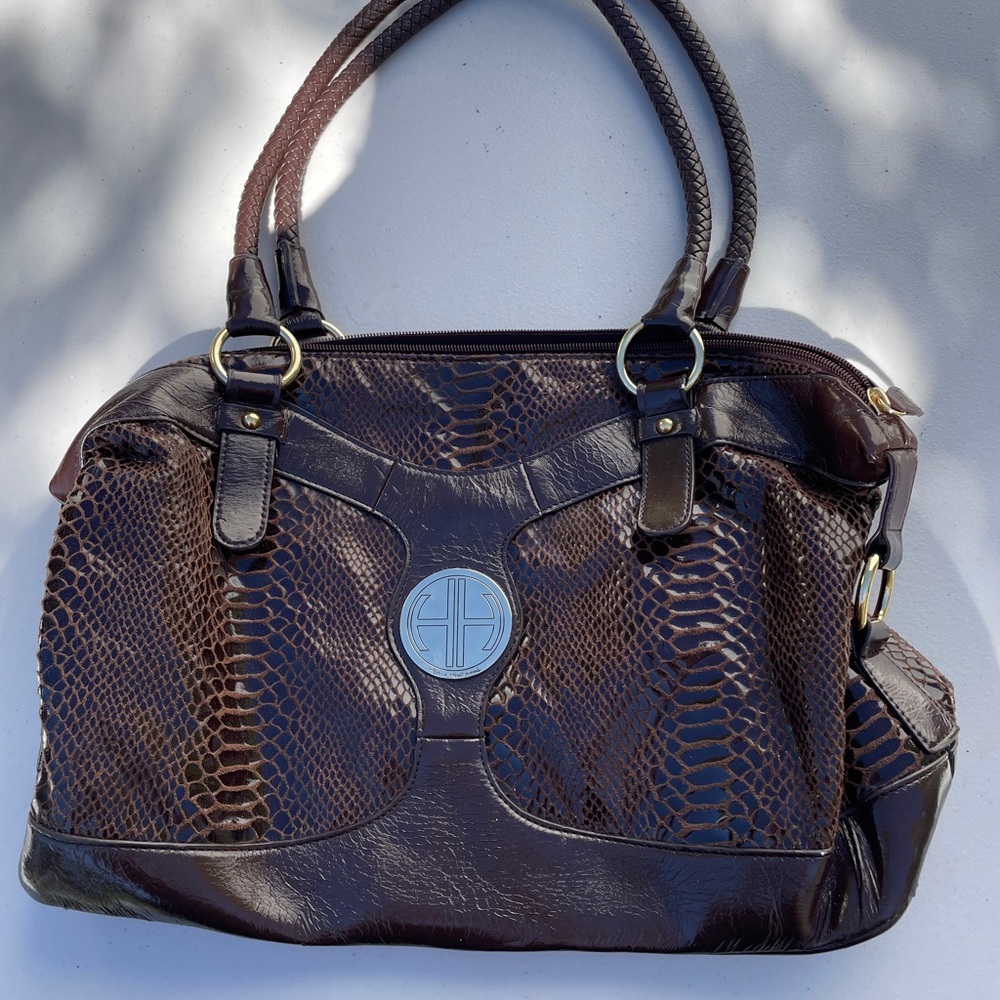 Hot in Hollywood Y2K Snakeskin Brown Shoulder Bag